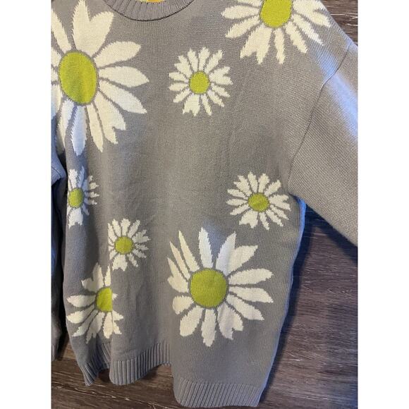 NEOITY Flower Knit Sweater Unisex One Size Mid Century Mod Stylers Harry Style - Picture 4 of 7